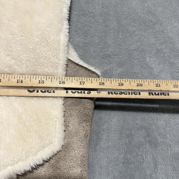 Dynamite Faux Suede Sherpa Vest Beige Waterfall Open Front XS-S Womens - Picture 5 of 9